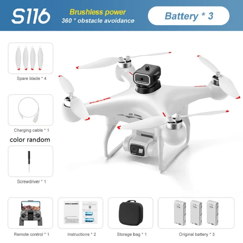 S116 MAX Drone Professional with 3 Batteries 8K Dual Camera